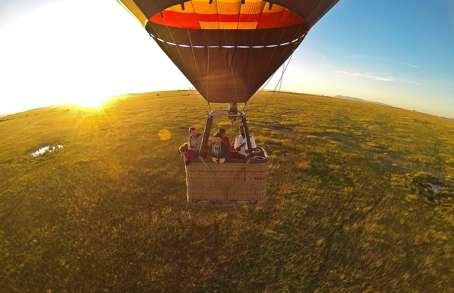 Heißluftballon Savanne Kenia